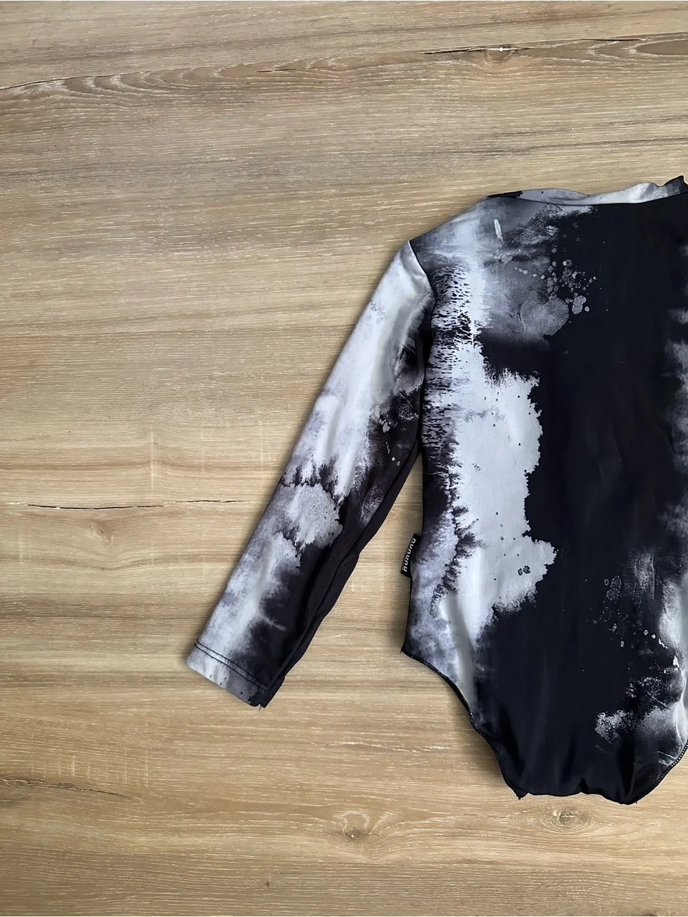 Nununu Black & White Tie-Dye Long Sleeve Bikini Swimwear Toddler Girl